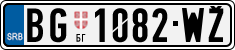 License plate of Serbia, Cars