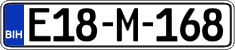 License plate of Bosnia and Herzegovina, Regular plates