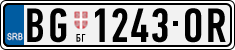 License plate of Serbia, Cars