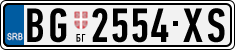 License plate of Serbia, Cars