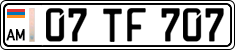License plate of Armenia, Private owners