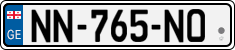 License plate of Georgia, Cars (2014)