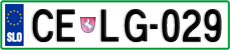 License plate of Slovenia, Cars
