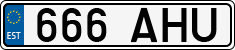 License plate of Estonia, Regular car plates