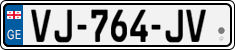License plate of Georgia, Cars (2014)