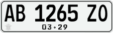License plate of Indonesia, Regular plates