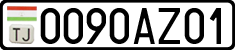 License plate of Tajikistan, Private owners (2009)