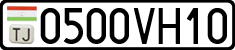 License plate of Tajikistan, Private owners (2009)