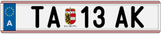 License plate of Austria, Regular plates