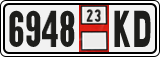 License plate of Georgia, Export transit plates