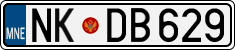 License plate of Montenegro, Cars