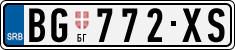 License plate of Serbia, Cars
