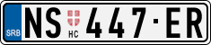 License plate of Serbia, Cars