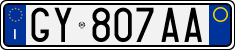 License plate of Italy, Cars (1994 year series)