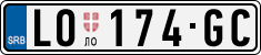 License plate of Serbia, Cars