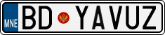 License plate of Montenegro, Vanity Plates