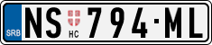 License plate of Serbia, Cars