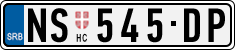 License plate of Serbia, Cars