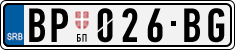 License plate of Serbia, Cars