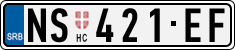 License plate of Serbia, Cars
