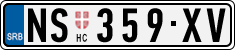 License plate of Serbia, Cars