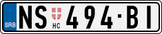 License plate of Serbia, Cars