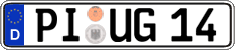 German license plate, Regular plates