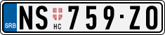 License plate of Serbia, Cars