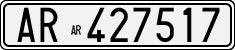 License plate of Italy, Cars (1927 year series)
