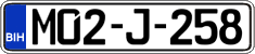License plate of Bosnia and Herzegovina, Regular plates