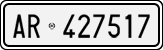 License plate of Italy, Cars (1927 year series)