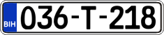 License plate of Bosnia and Herzegovina, Regular plates