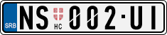 License plate of Serbia, Cars