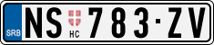 License plate of Serbia, Cars