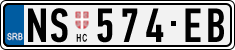 License plate of Serbia, Cars