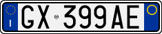 License plate of Italy, Cars (1994 year series)
