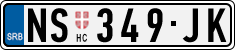 License plate of Serbia, Cars