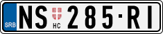 License plate of Serbia, Cars