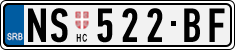 License plate of Serbia, Cars