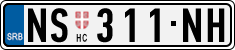 License plate of Serbia, Cars