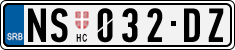 License plate of Serbia, Cars