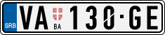 License plate of Serbia, Cars
