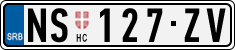 License plate of Serbia, Cars