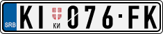 License plate of Serbia, Cars