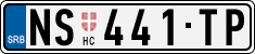 License plate of Serbia, Cars