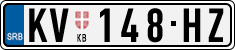 License plate of Serbia, Cars