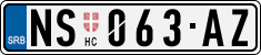 License plate of Serbia, Cars