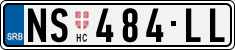 License plate of Serbia, Cars