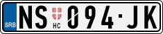 License plate of Serbia, Cars