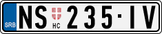 License plate of Serbia, Cars